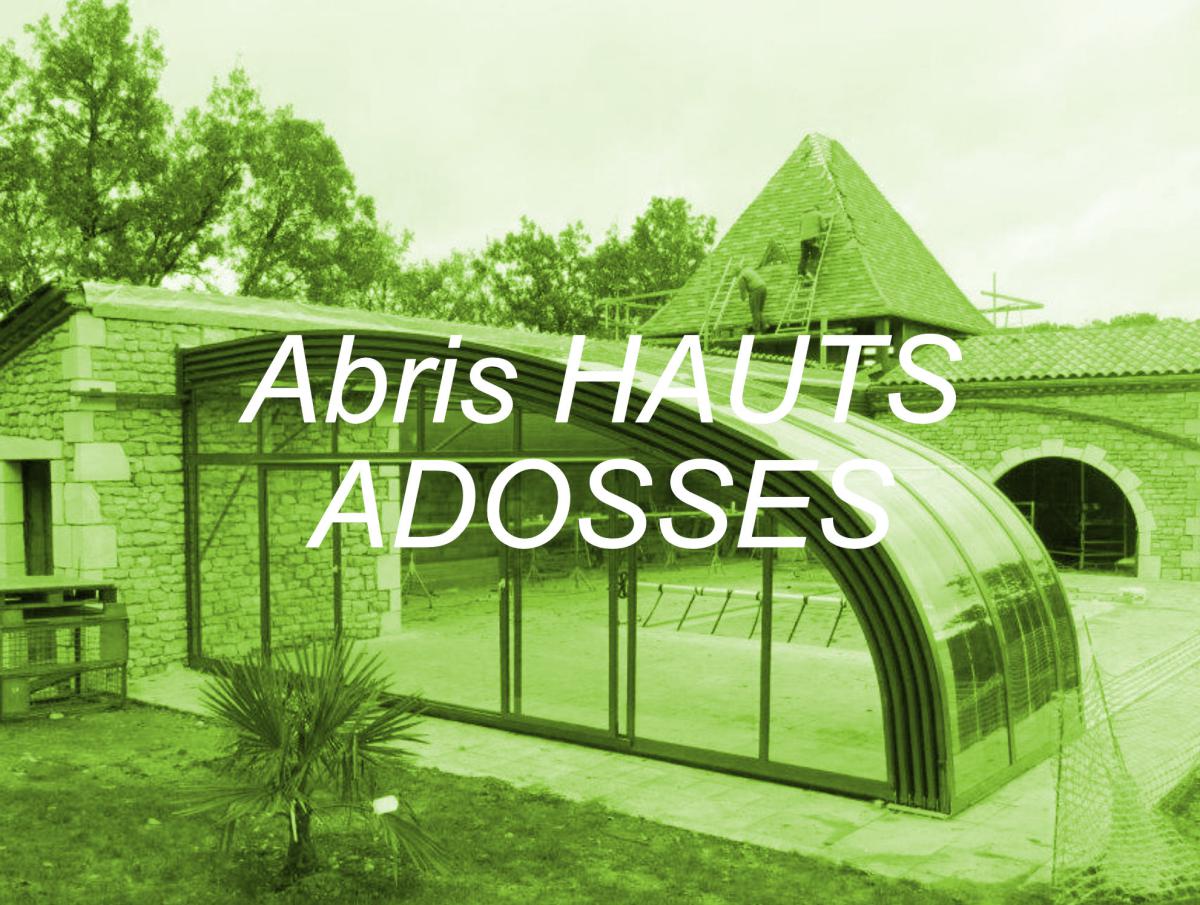 Abris de piscine adossés de type vérandas rétractables I Gamme adossée coulissante sur-mesure I Modèles d'abris adossés JURALU 
