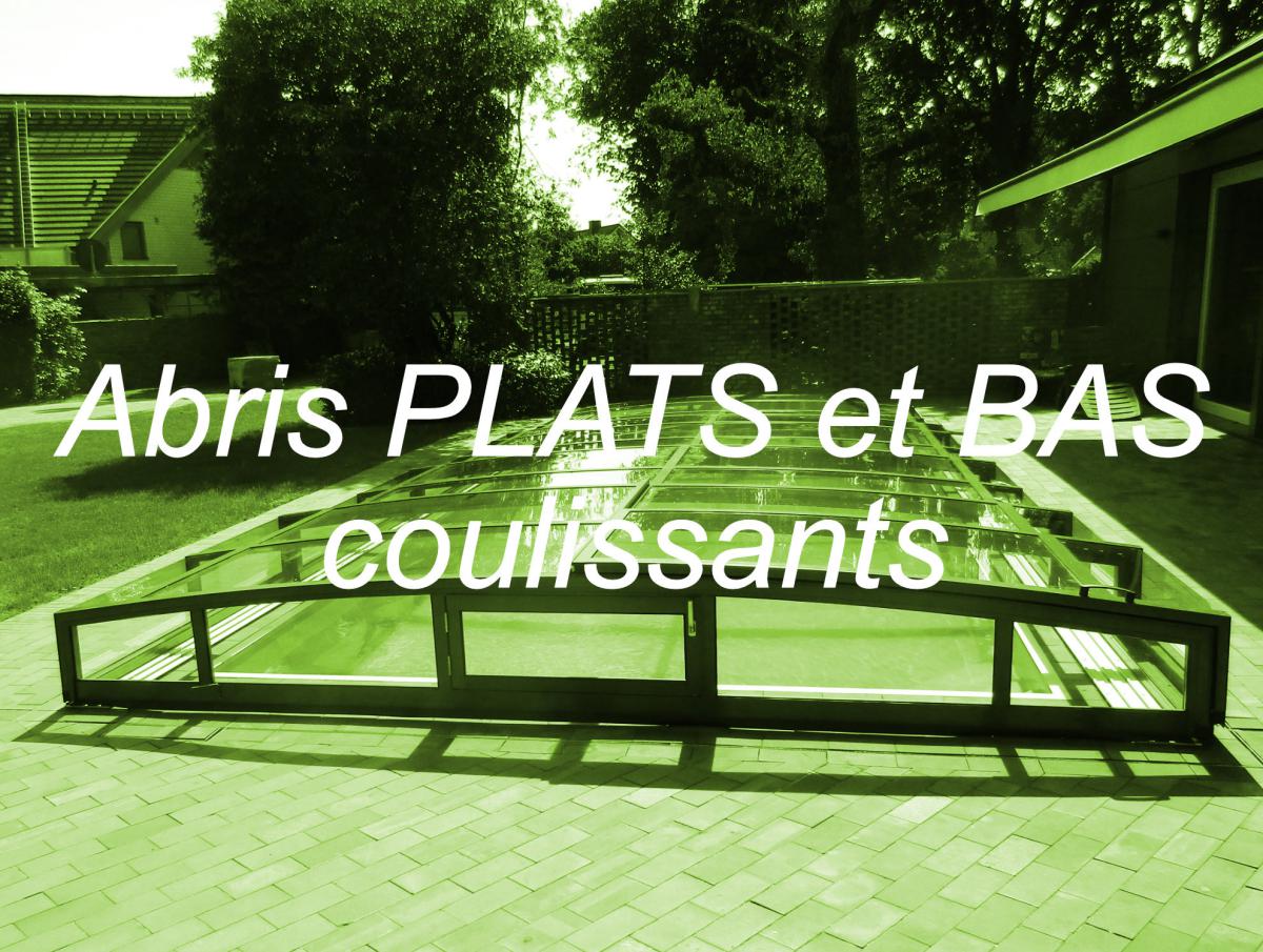 Abris de piscine plats et bas I Toute la gamme d'abris coulissant I Modèle d'abris plats et bas JURALU
