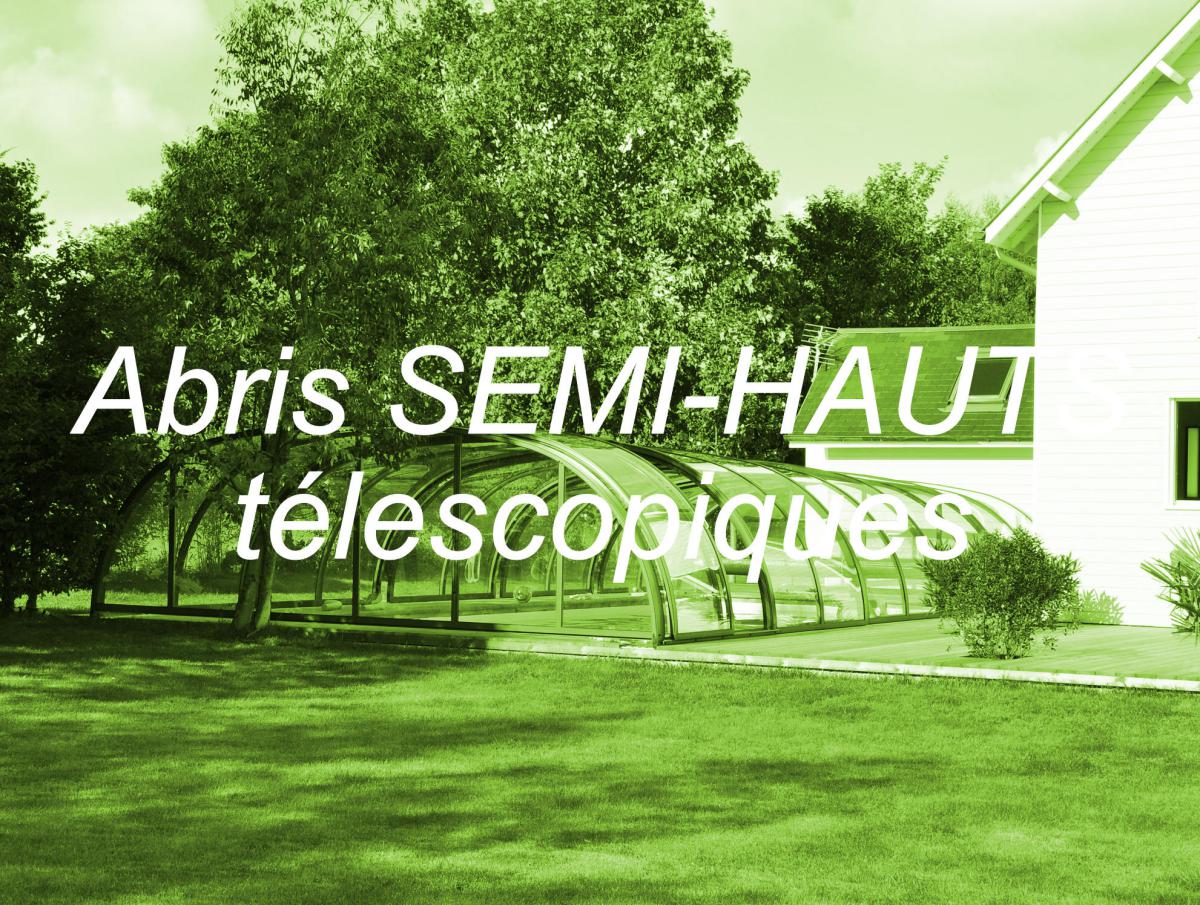 Abris de piscine semi-hauts I Toute la gamme d'abris télescopiques I Modèles d'abris mi-hauts JURALU
