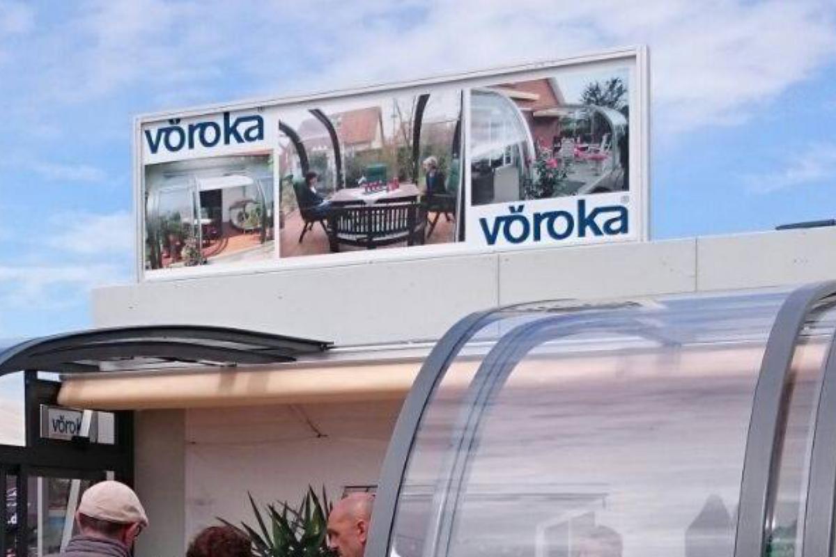 Abri de terrasse VÖROKA SAPHIR foire exposition SAPHIR