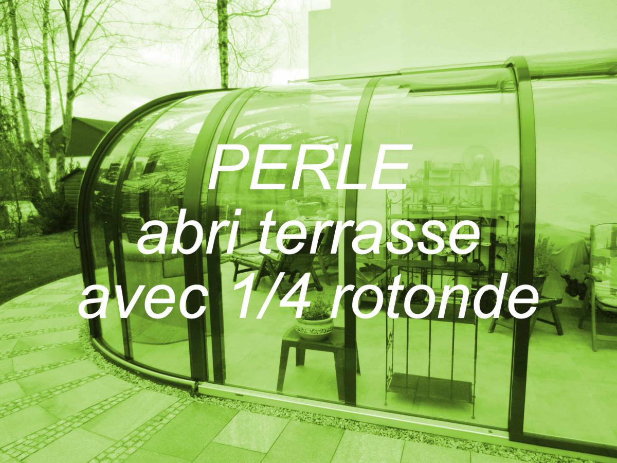 Abri de terrasse rétractable I Abri véranda télescopique avec rotonde I Modèle PERLE JURALU
