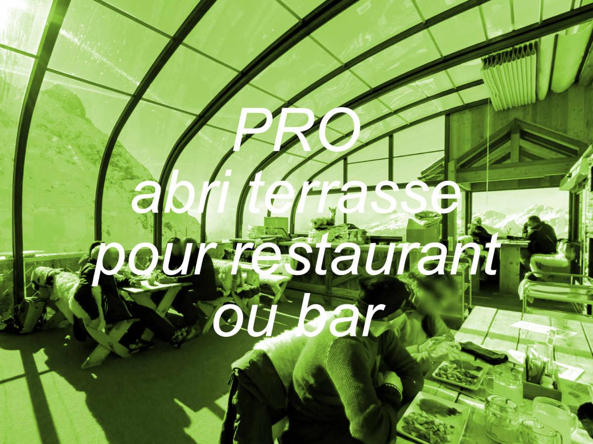 Abri de terrasse télescopique I Abri véranda rétractable pour professionnels I Modèle PRO JURALU 

