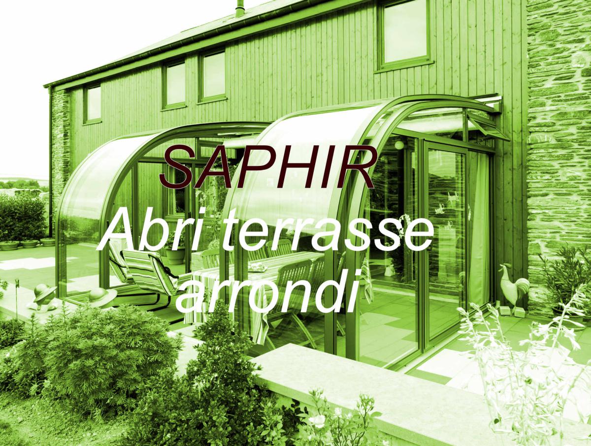 Abri de terrasse coulissant I Abri véranda mobile de forme arrondie I Modèle SAPHIR JURALU
