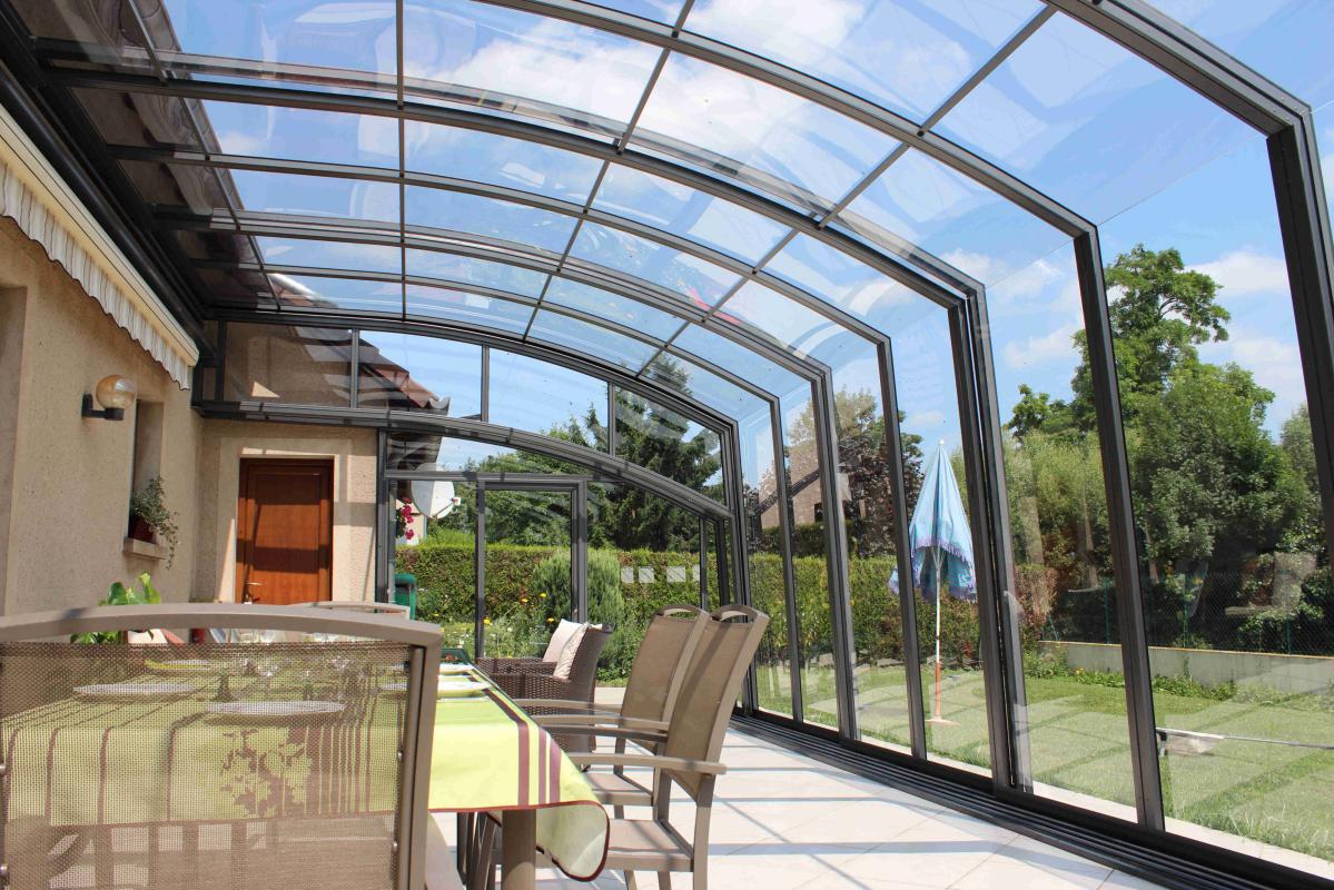 Abri de terrasse TOPAZ Solar véranda ouvert et fermé