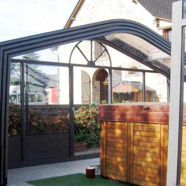 Abri de spa extérieur télescopique I Abri maisonnette indépendante I Modèle Nostalgy Juralu
