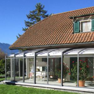 Verrière de type véranda télescopique en aluminium modèle TOPAZ
